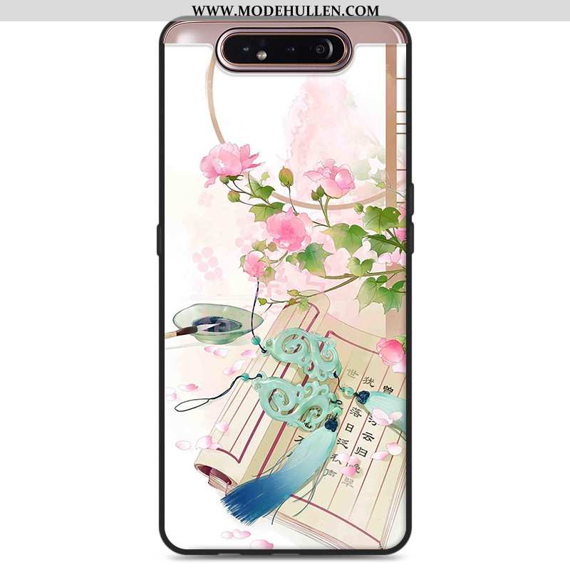 Hülle Samsung Galaxy A80 Schutz Retro Kunst Handy Mini Frisch Sterne Weiße