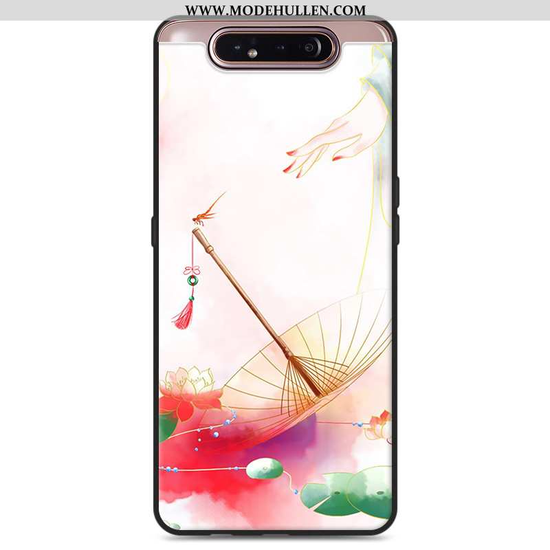 Hülle Samsung Galaxy A80 Schutz Retro Kunst Handy Mini Frisch Sterne Weiße