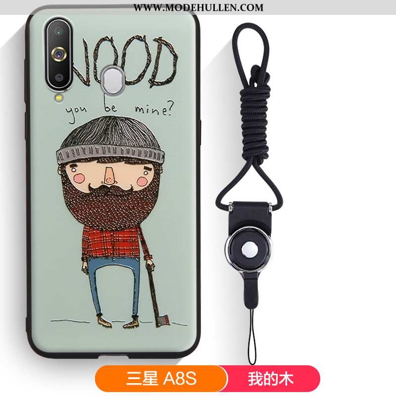 Hülle Samsung Galaxy A8s Karikatur Silikon Sterne Gelb Persönlichkeit Nubuck Case Gelbe