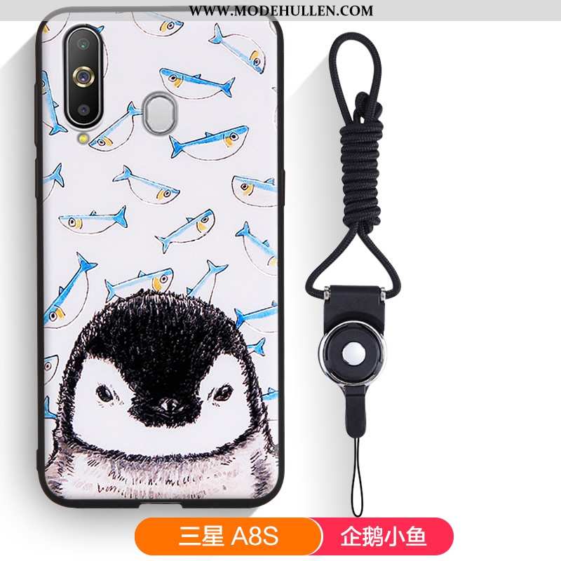 Hülle Samsung Galaxy A8s Karikatur Silikon Sterne Gelb Persönlichkeit Nubuck Case Gelbe