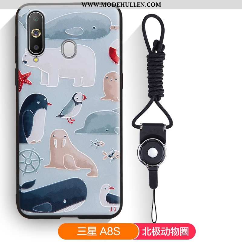 Hülle Samsung Galaxy A8s Karikatur Silikon Sterne Gelb Persönlichkeit Nubuck Case Gelbe