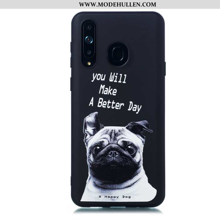 Hülle Samsung Galaxy A8s Karikatur Trend Case Einfach Handy Schwarz