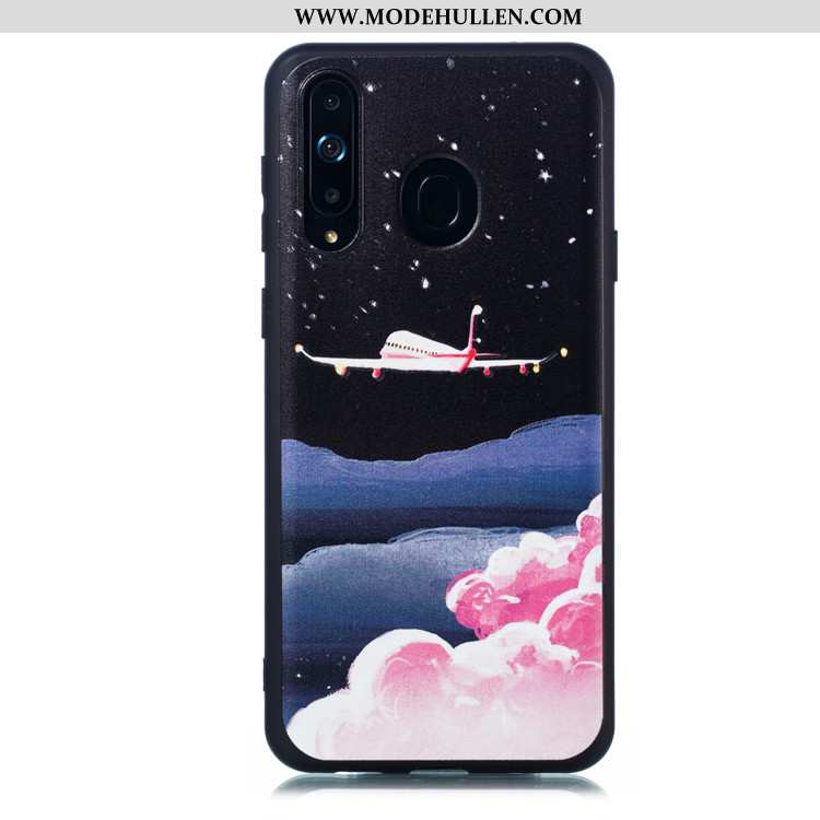 Hülle Samsung Galaxy A8s Karikatur Trend Case Einfach Handy Schwarz