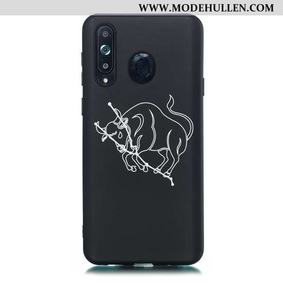 Hülle Samsung Galaxy A8s Karikatur Trend Case Einfach Handy Schwarz