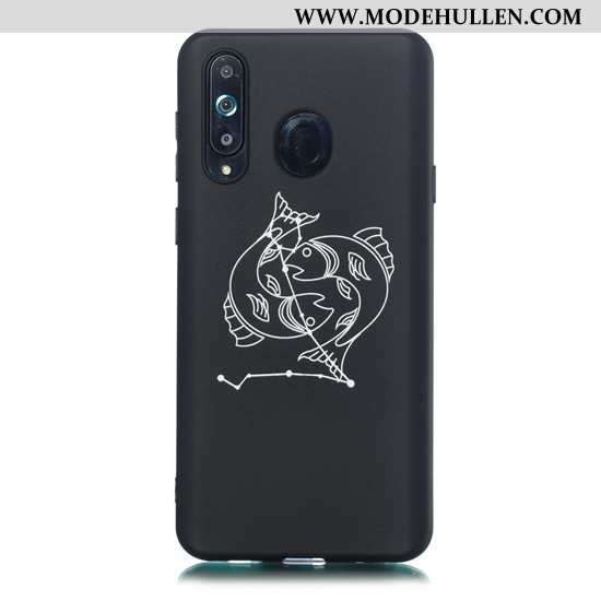 Hülle Samsung Galaxy A8s Karikatur Trend Case Einfach Handy Schwarz