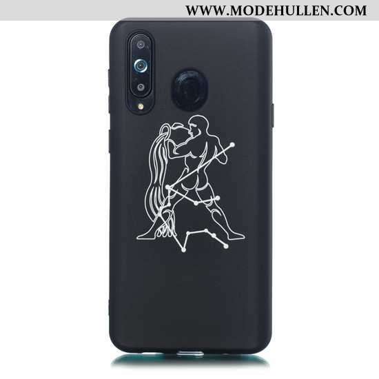 Hülle Samsung Galaxy A8s Karikatur Trend Case Einfach Handy Schwarz