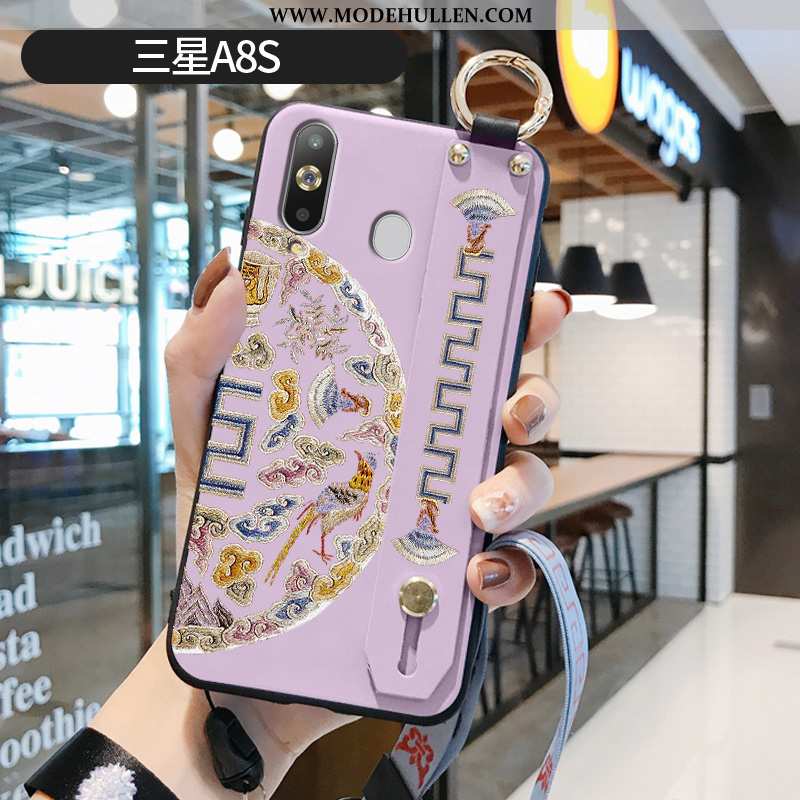 Hülle Samsung Galaxy A8s Muster Weiche Persönlichkeit Netto Rot Handy Kreativ Mode Rosa