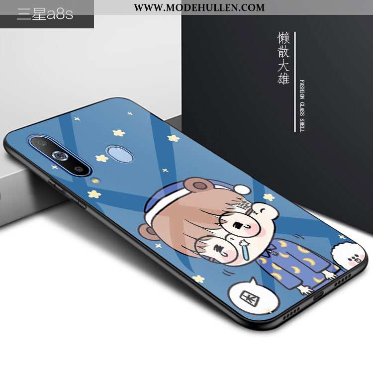 Hülle Samsung Galaxy A8s Schutz Glas Karikatur Sterne Persönlichkeit Anti-sturz Case Blau