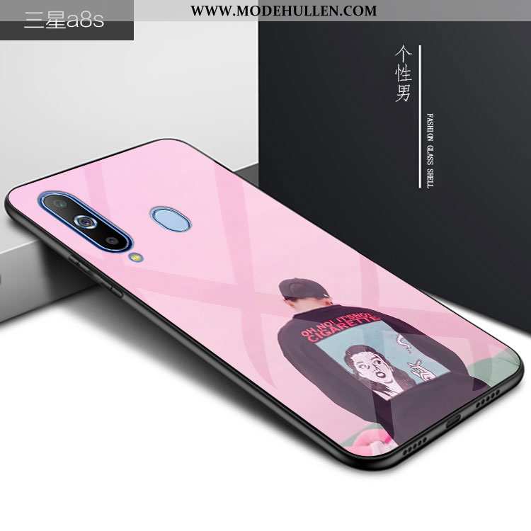 Hülle Samsung Galaxy A8s Schutz Glas Karikatur Sterne Persönlichkeit Anti-sturz Case Blau