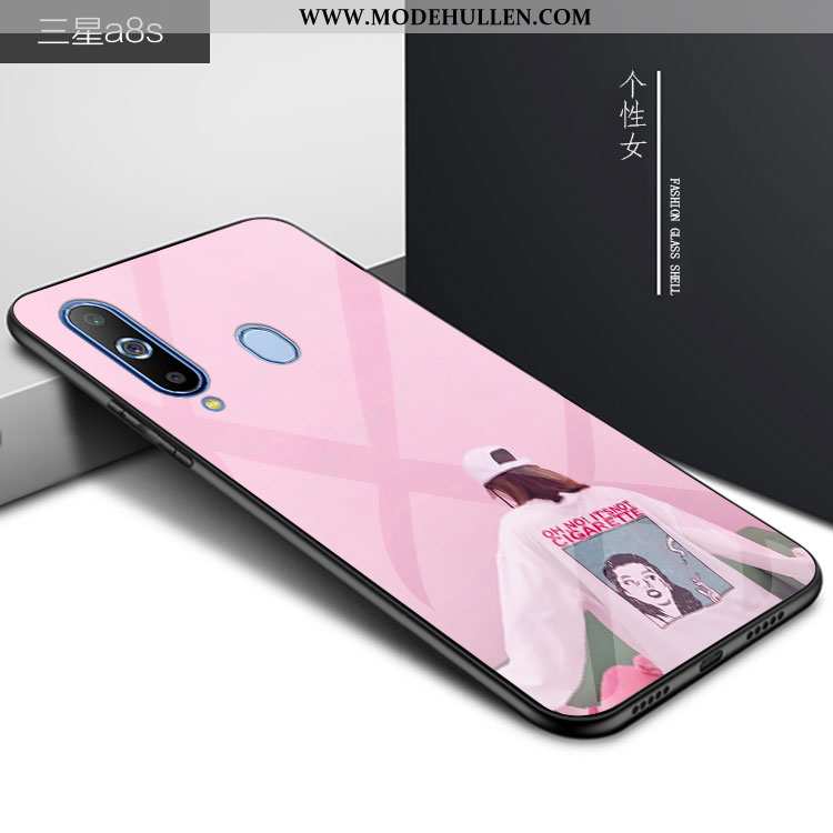 Hülle Samsung Galaxy A8s Schutz Glas Karikatur Sterne Persönlichkeit Anti-sturz Case Blau