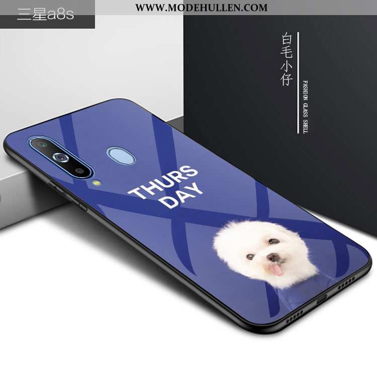 Hülle Samsung Galaxy A8s Schutz Glas Karikatur Sterne Persönlichkeit Anti-sturz Case Blau