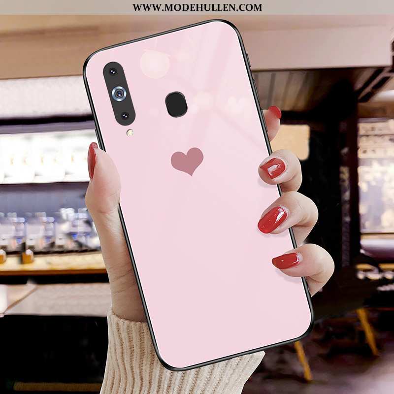 Hülle Samsung Galaxy A8s Schutz Glas Mini Einfassung Case Sterne Trend Grün