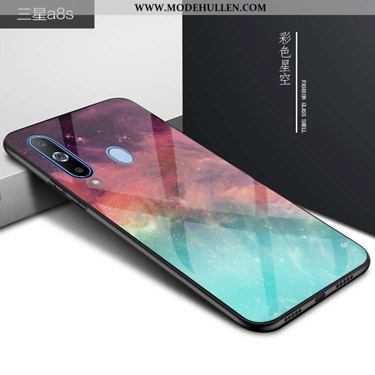 Hülle Samsung Galaxy A8s Schutz Glas Sterne Anti-sturz Schwarz Handy 2020