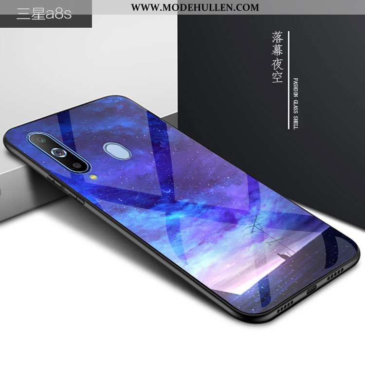 Hülle Samsung Galaxy A8s Schutz Glas Sterne Anti-sturz Schwarz Handy 2020