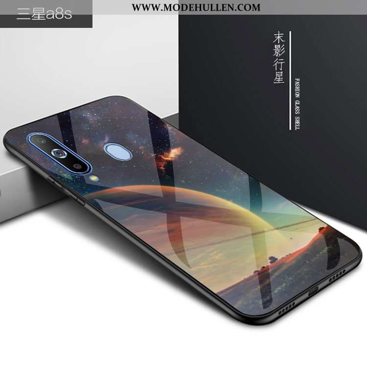 Hülle Samsung Galaxy A8s Schutz Glas Sterne Anti-sturz Schwarz Handy 2020