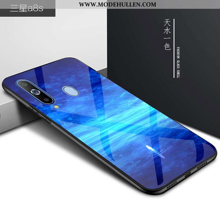 Hülle Samsung Galaxy A8s Schutz Glas Sterne Anti-sturz Schwarz Handy 2020