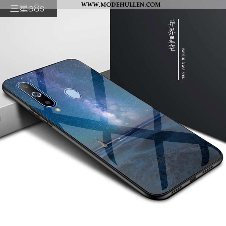 Hülle Samsung Galaxy A8s Schutz Glas Sterne Anti-sturz Schwarz Handy 2020