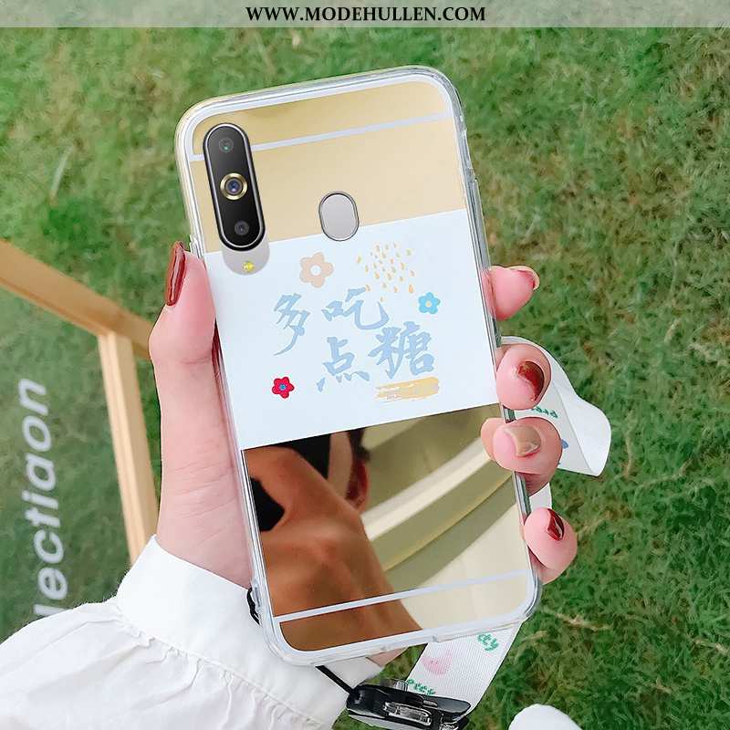 Hülle Samsung Galaxy A8s Schutz Weiche Handy Weiß Spiegel Anti-sturz Weiße