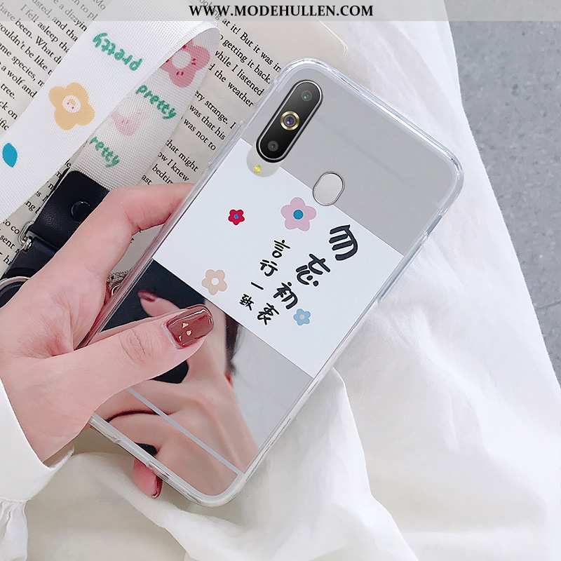Hülle Samsung Galaxy A8s Schutz Weiche Handy Weiß Spiegel Anti-sturz Weiße