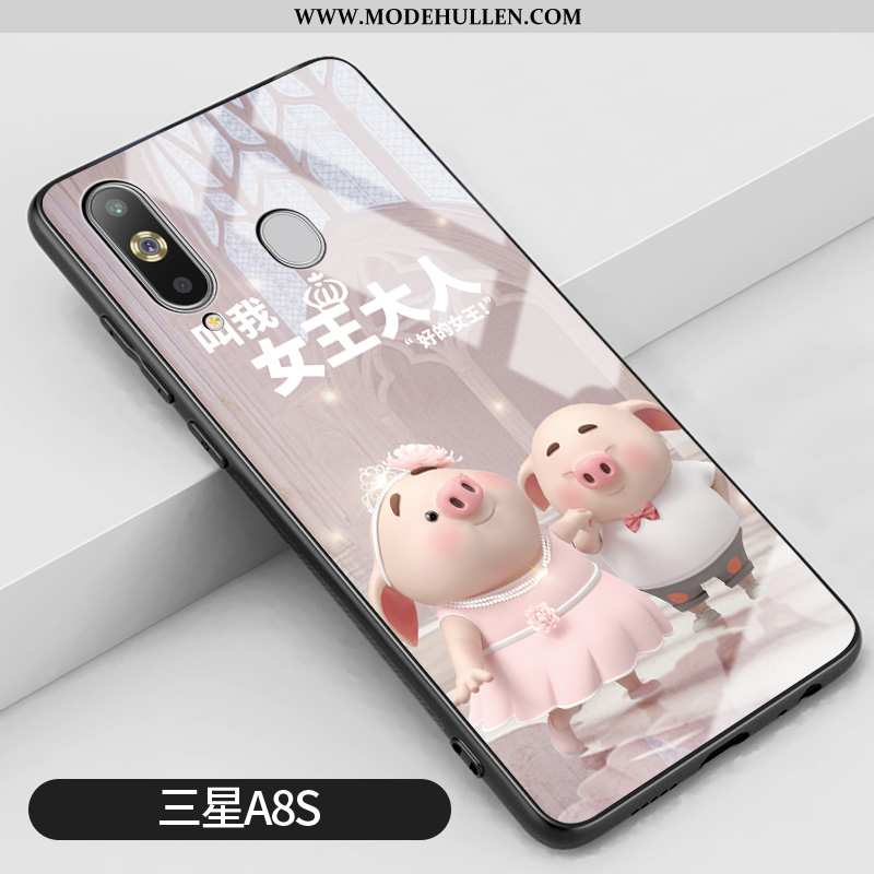 Hülle Samsung Galaxy A8s Trend Silikon Wind Karikatur Sterne Case Netto Rot Rosa