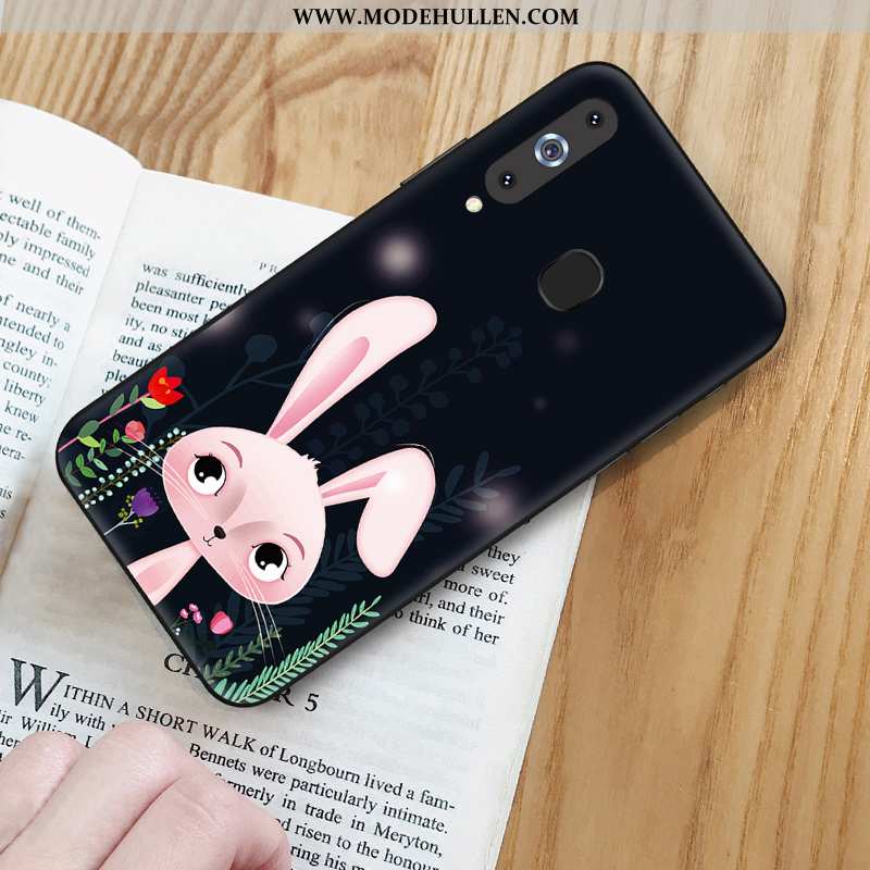 Hülle Samsung Galaxy A8s Weiche Schutz Case Handy Tier Anti-sturz Schwarz