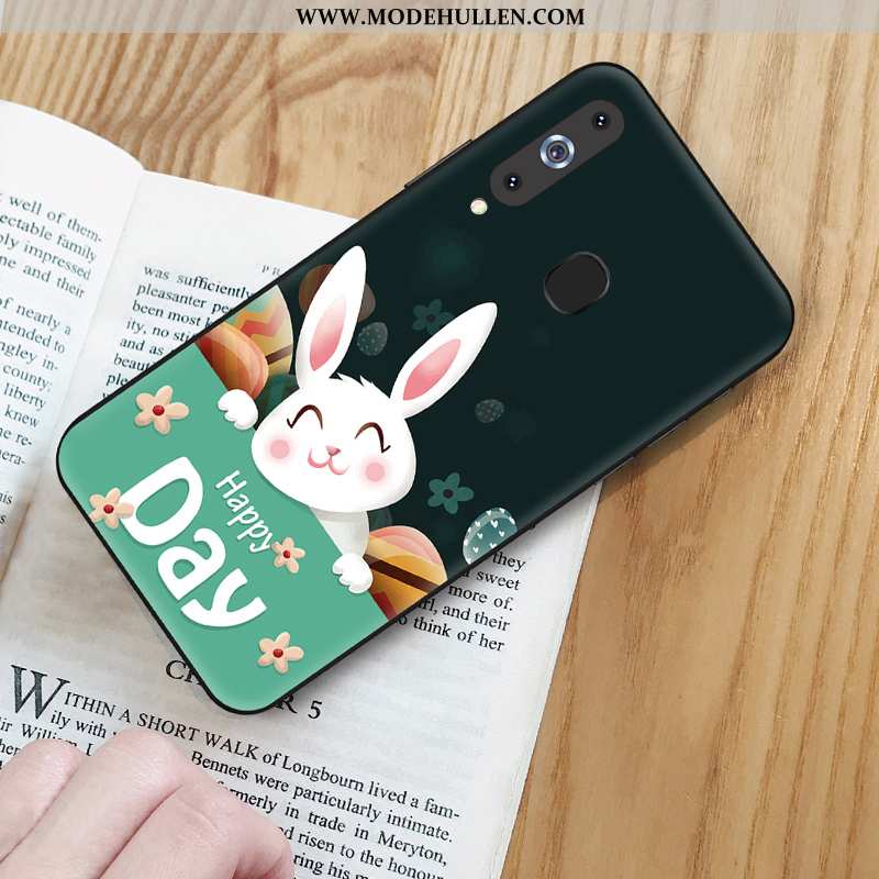 Hülle Samsung Galaxy A8s Weiche Schutz Case Handy Tier Anti-sturz Schwarz