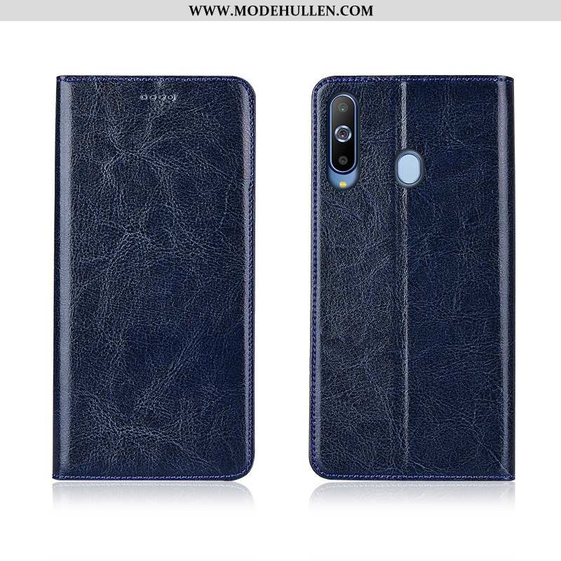 Hülle Samsung Galaxy A8s Weiche Silikon Clamshell Einfassung Handy Lederhülle Braun