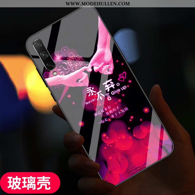 Hülle Samsung Galaxy A90 5g Glas Nette Weiche Handy Frisch Rosa
