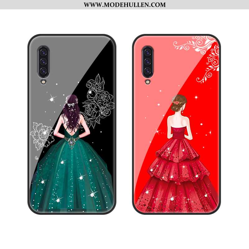 Hülle Samsung Galaxy A90 5g Glas Persönlichkeit Einfassung Nette Schutz Case Schwarz