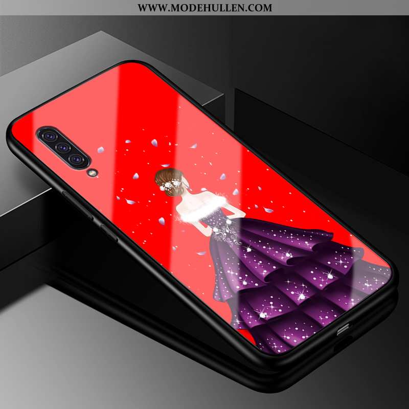 Hülle Samsung Galaxy A90 5g Glas Persönlichkeit Einfassung Nette Schutz Case Schwarz