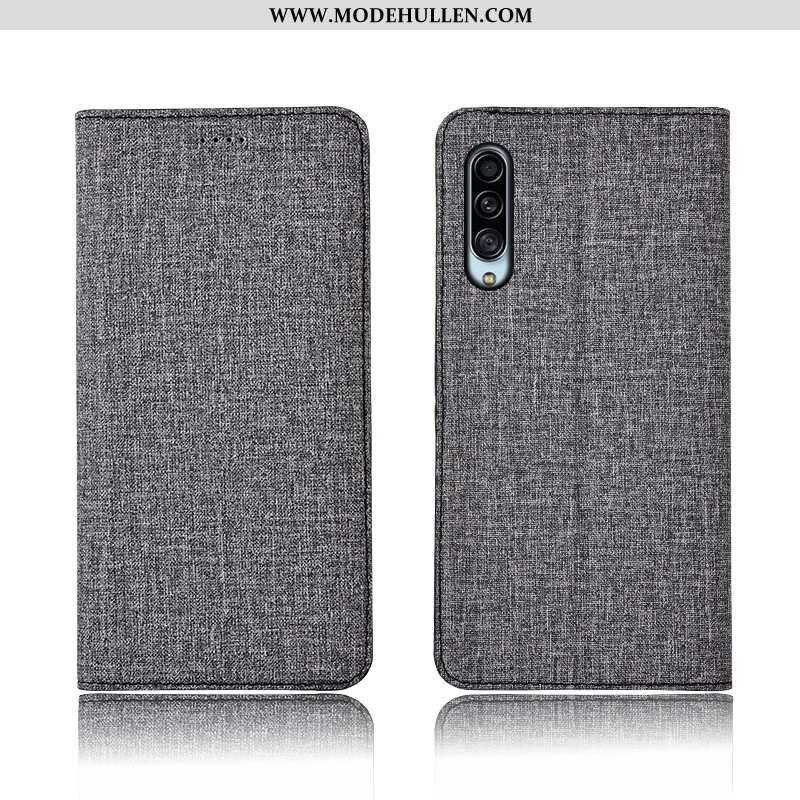 Hülle Samsung Galaxy A90 5g Nubuck Silikon Blau Schutz Handy Lederhülle Baumwolle Und Leinen