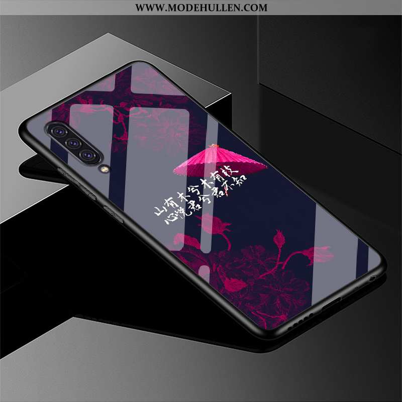 Hülle Samsung Galaxy A90 5g Schutz Glas Handy Karikatur Trend Angepasst Anti-sturz Blau