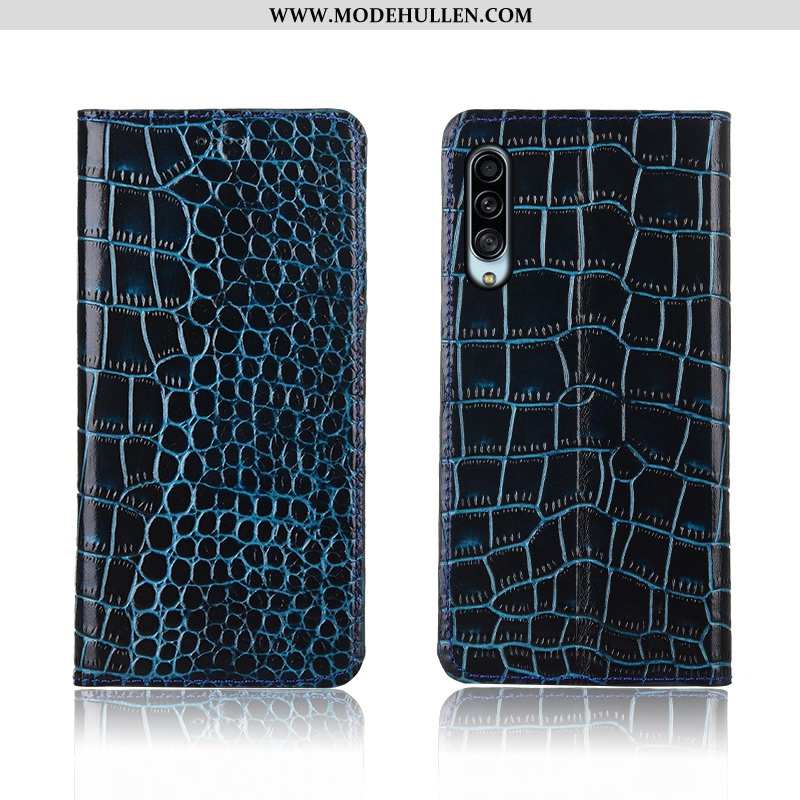 Hülle Samsung Galaxy A90 5g Schutz Lederhülle Case Echt Leder Braun Anti-sturz