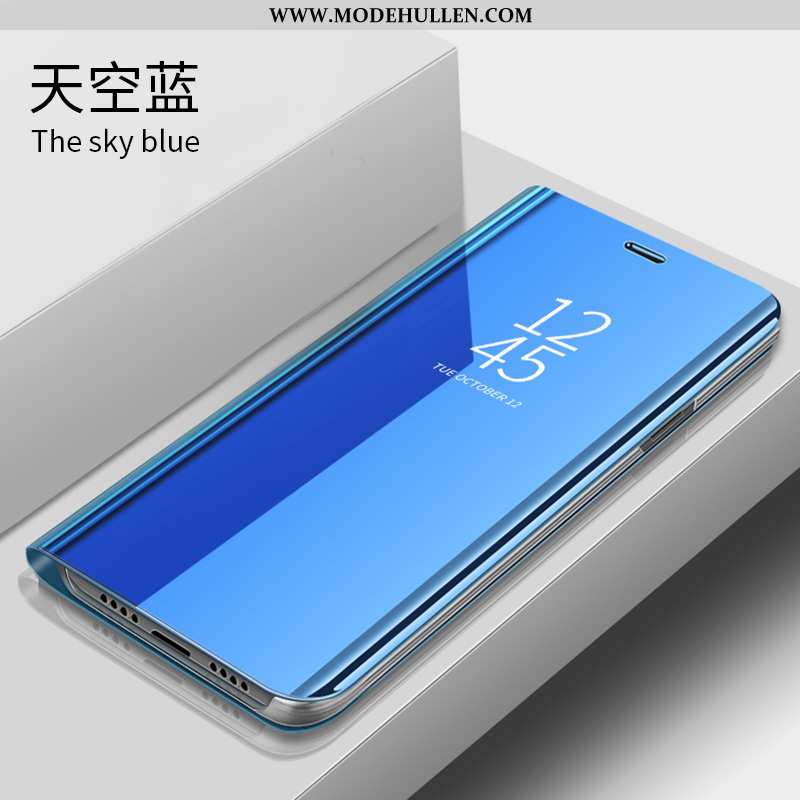 Hülle Samsung Galaxy A90 5g Trend Schutz Blau Sterne Clamshell Handy