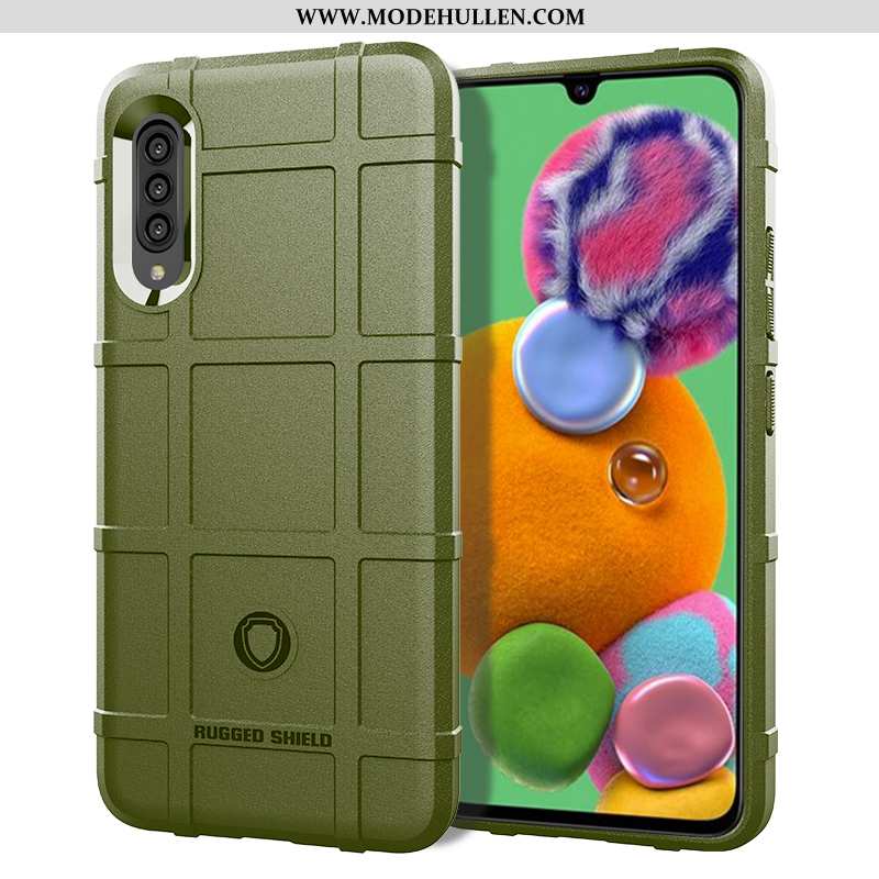 Hülle Samsung Galaxy A90 5g Trend Silikon Persönlichkeit Anti-sturz Grün Case Sterne