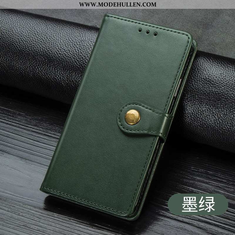 Hülle Samsung Galaxy Note 10 Lederhülle Schutz Anti-sturz Handy Case Khaki