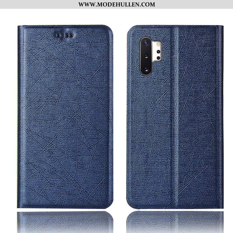 Hülle Samsung Galaxy Note 10+ Lederhülle Schutz Case Gold Handy Alles Inklusive