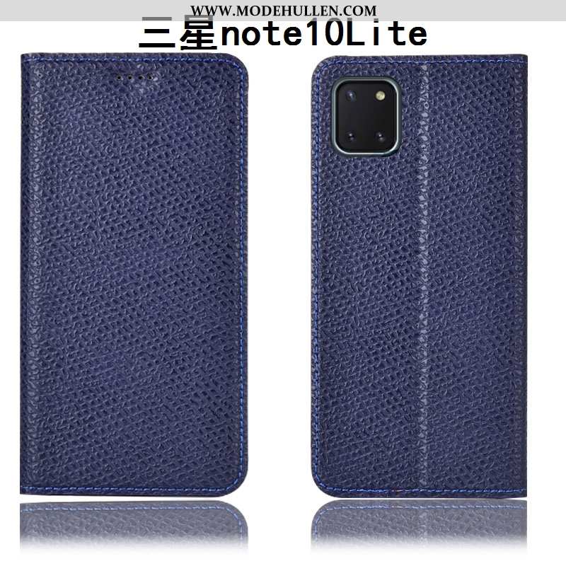Hülle Samsung Galaxy Note 10 Lite Echt Leder Muster Sterne Anti-sturz Handy Case Alles Inklusive Dun