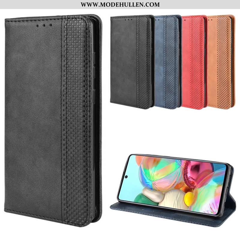 Hülle Samsung Galaxy Note 10 Lite Lederhülle Schutz Magnetschließe Case Schwarz Folio