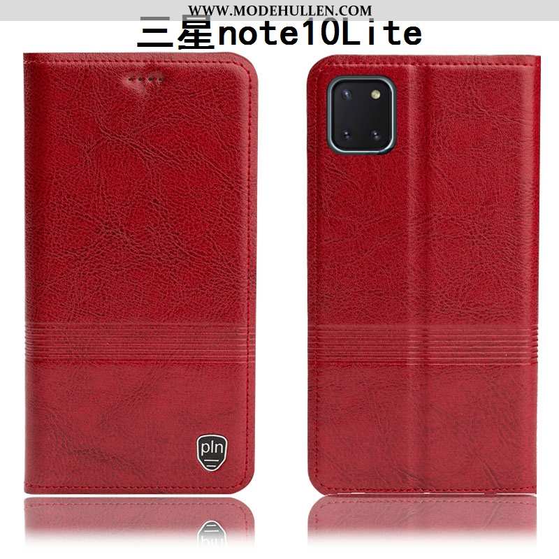 Hülle Samsung Galaxy Note 10 Lite Schutz Echt Leder Folio Anti-sturz Alles Inklusive Handy Braun