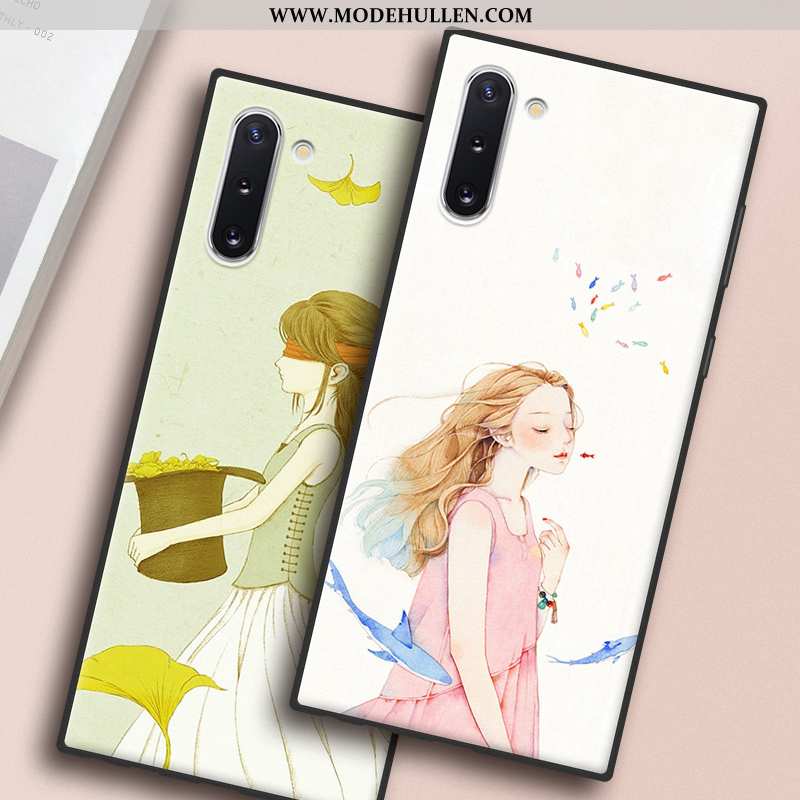 Hülle Samsung Galaxy Note 10 Schutz Handy Mini Wind Kunst Weiß Case Weiße