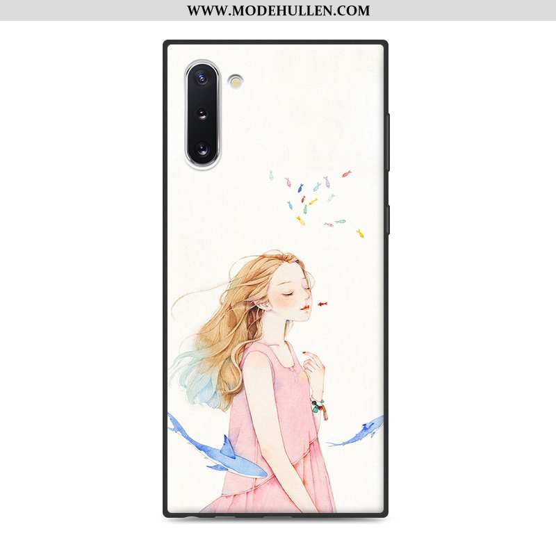 Hülle Samsung Galaxy Note 10 Schutz Handy Mini Wind Kunst Weiß Case Weiße