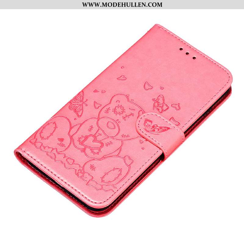 Hülle Samsung Galaxy Note 10+ Schutz Lederhülle Dünne Sterne Handy Case Rosa