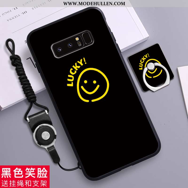 Hülle Samsung Galaxy Note 8 Kreativ Karikatur Netto Rot Handy Nubuck Persönlichkeit Case Gelbe