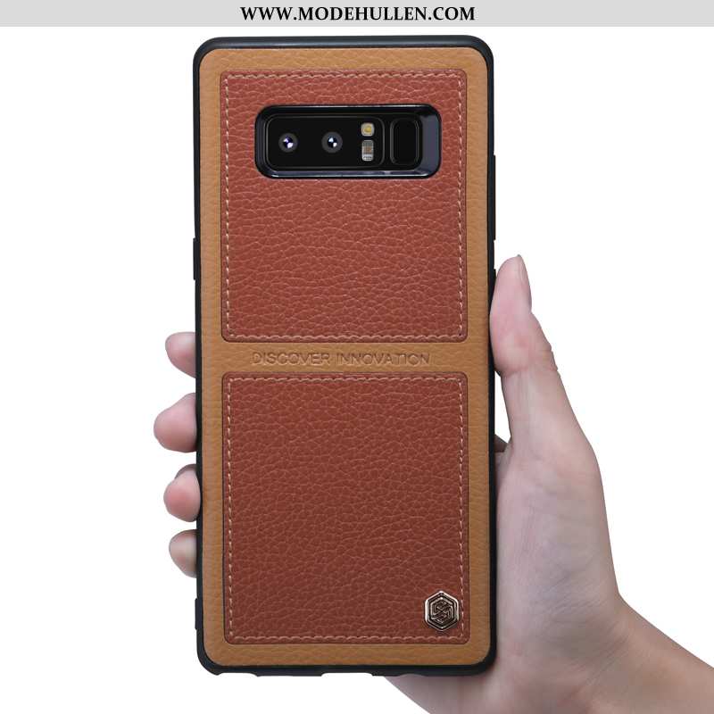 Hülle Samsung Galaxy Note 8 Persönlichkeit Weiche Case Anti-sturz Schwer Alles Inklusive Braun