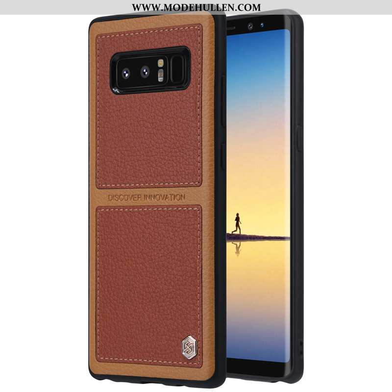 Hülle Samsung Galaxy Note 8 Persönlichkeit Weiche Case Anti-sturz Schwer Alles Inklusive Braun