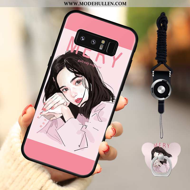 Hülle Samsung Galaxy Note 8 Schutz Anti-sturz Handy Rosa Case Sterne