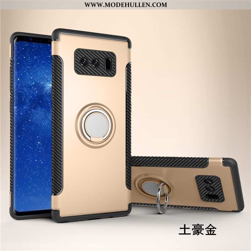 Hülle Samsung Galaxy Note 8 Schutz Magnetismus Case Ring Handy An Bord Dunkelblau