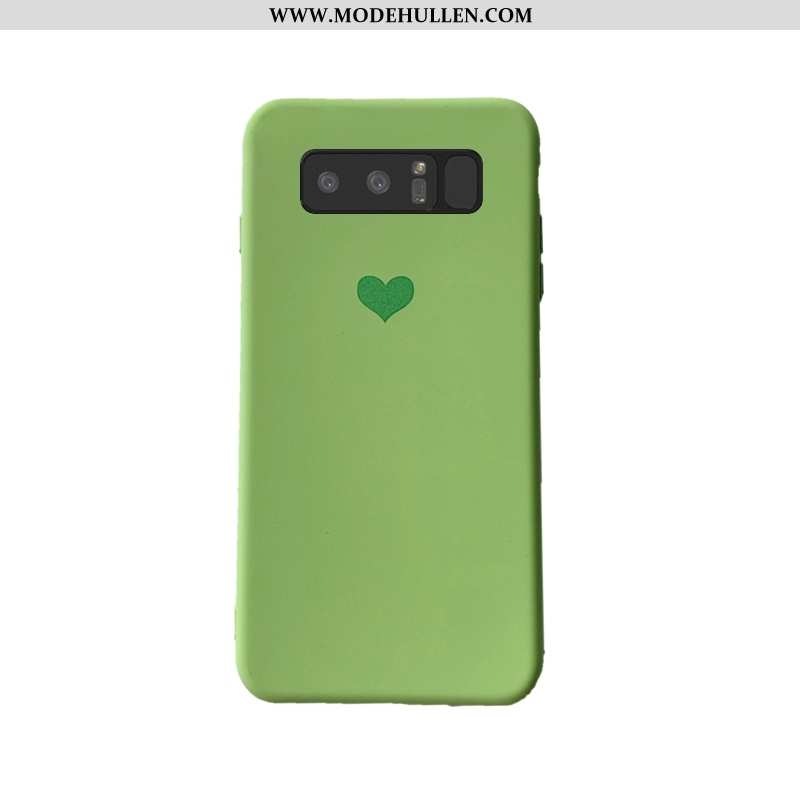 Hülle Samsung Galaxy Note 8 Schutz Mode Nubuck Neu Handy Grün