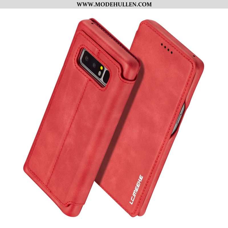 Hülle Samsung Galaxy Note 8 Silikon Schutz Clamshell Anti-sturz Einfassung Weiche Rote